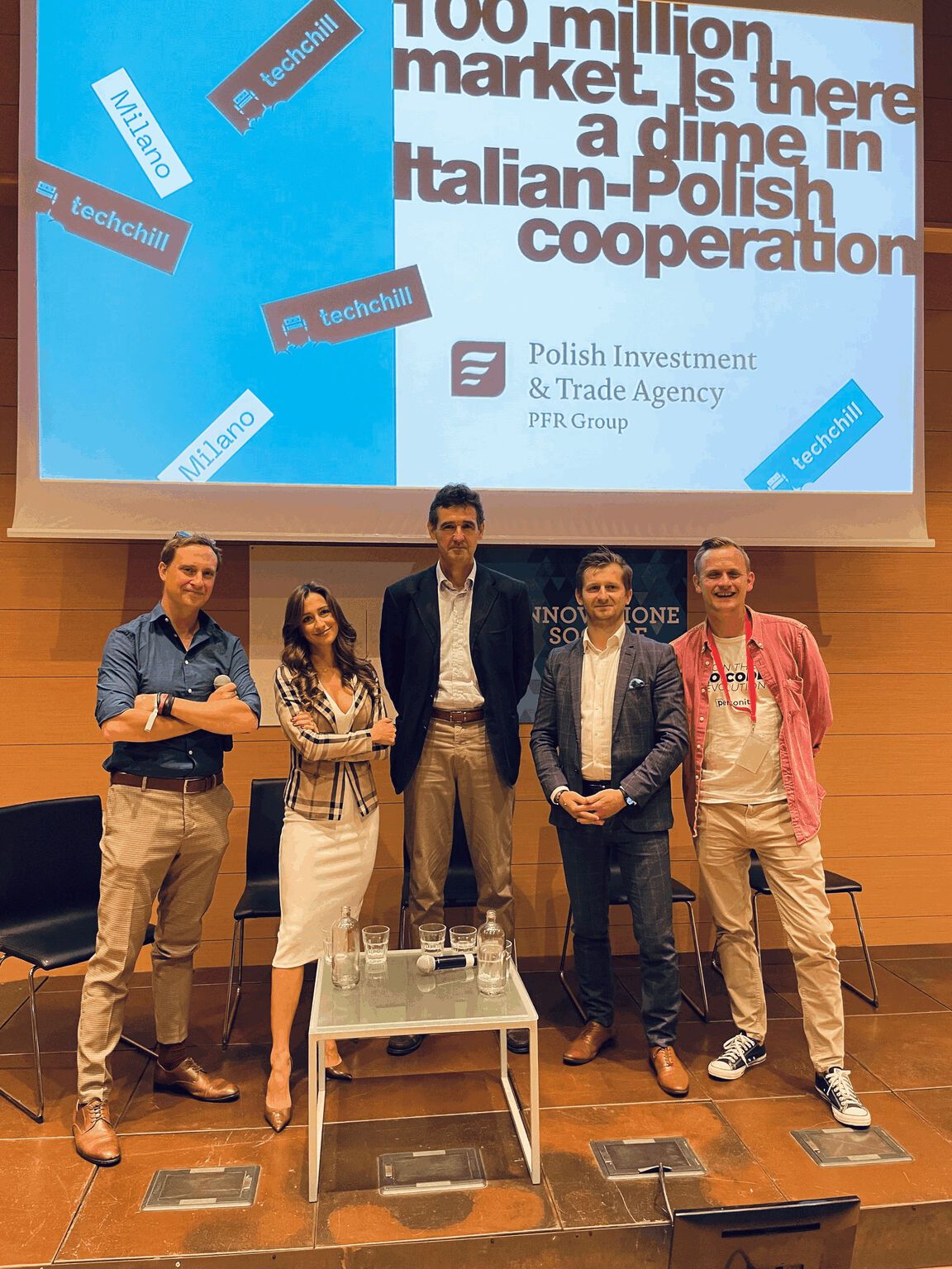 Panel discussion with Personit on stage at the Techchill conference in Milan