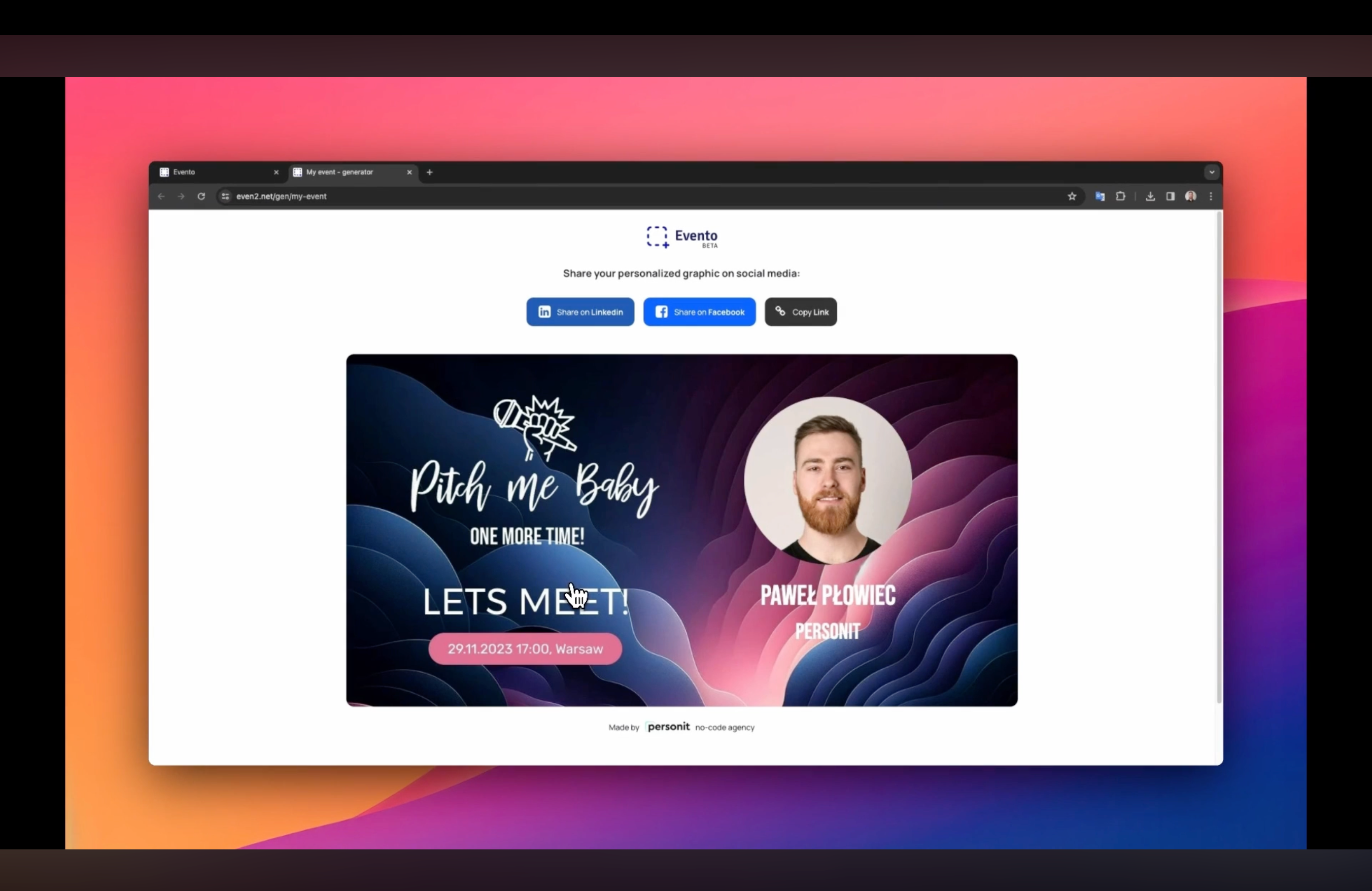 Evento Development Process